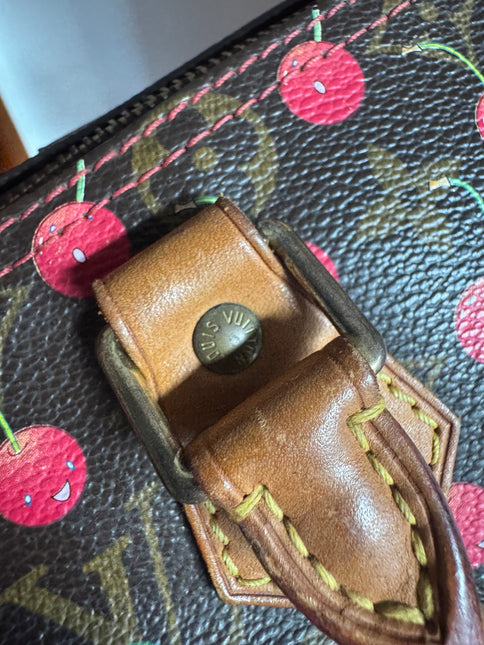 Sac bandoulière Louis Vuitton x Takashi Murakami Speedy 25 Cerises en Monogram