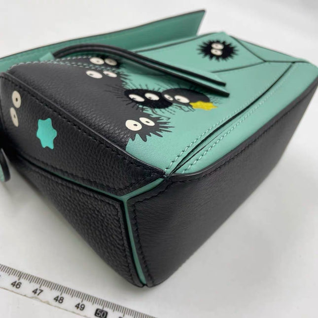Loewe x Studio Ghibli Collection Susuwatari Mini Puzzle Green Crossbody Bag