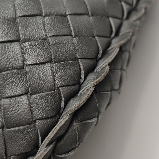 Bottega Veneta Veneta Hobo Dark Grey Leather Bag Maxi 55cm