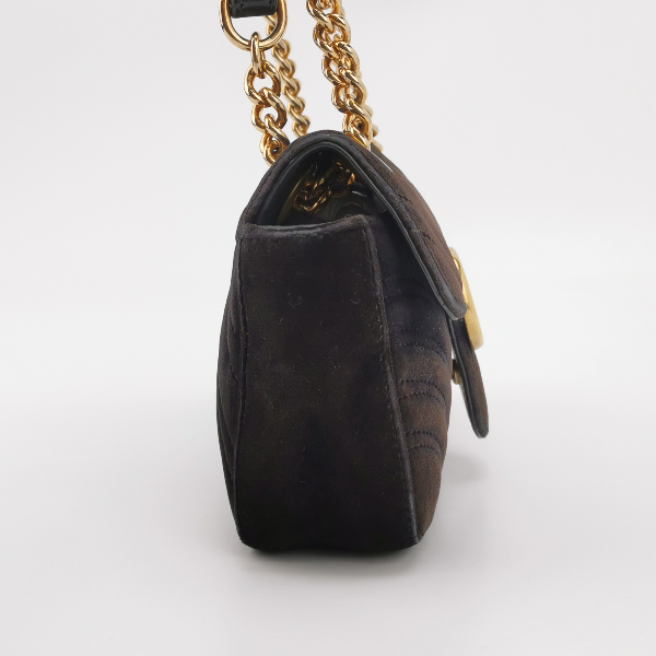 Sold Gucci Marmont Mini Black Velvet Camera Bag