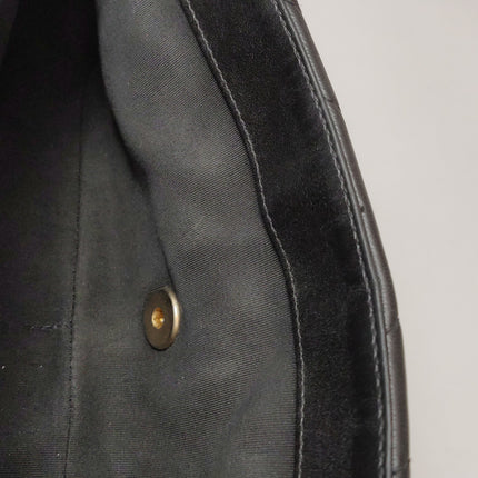 Chanel Classic Flap Mini Chevron Black Quilted Lambskin Leather Chain Around