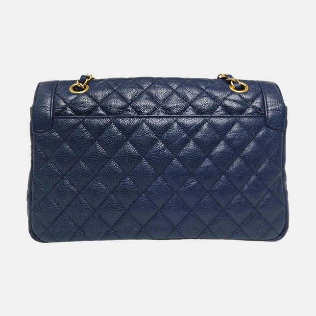Chanel Paris Limited Medium Navy Caviar Leather Gold Hardware 2015-16