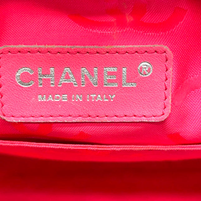 Chanel Cambon Multi-pocket Ligne Reporter Bag Large Black Calfskin Leather White Logo