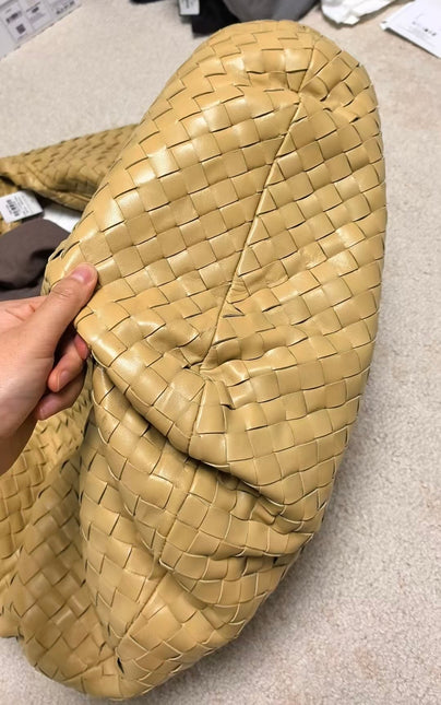 Bottega Veneta Jodie Maxi Lambskin Leather Beige Oats 70cm