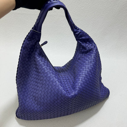 Bottega Veneta Hobo Bag Large Purple Leather 50cm-Luxbags