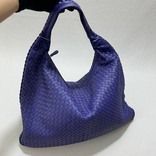 Bottega Veneta Hobo Bag Large Purple Leather 50cm-Luxbags