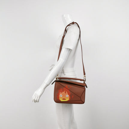 Loewe x Howl's Moving Castle Studio Ghibli Puzzle Calcifer Small Tan Caramel