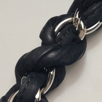 Chanel Nubuck Suede Darjeeling Flap Bag Ultimate Stitch Black Jumbo Bag