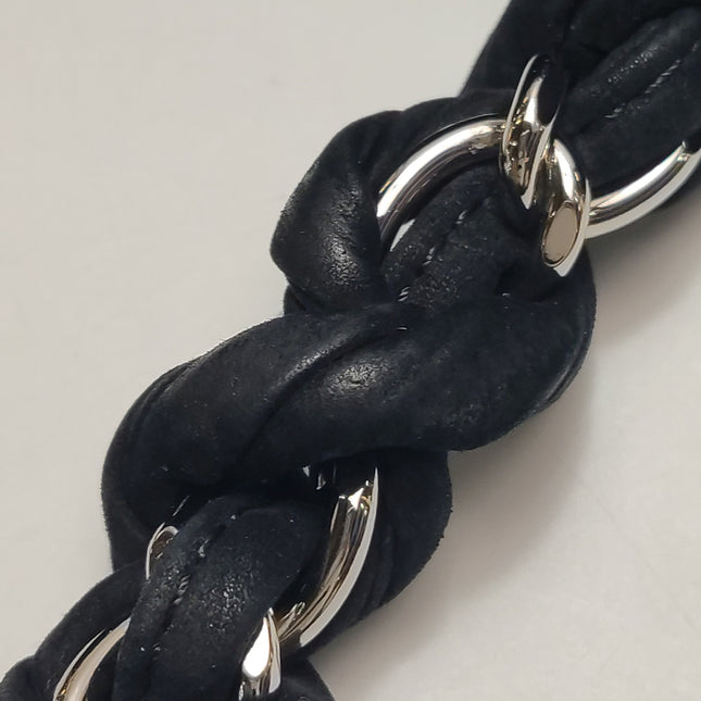 Chanel Nubuck Suede Darjeeling Flap Bag Ultimate Stitch Black Jumbo Bag