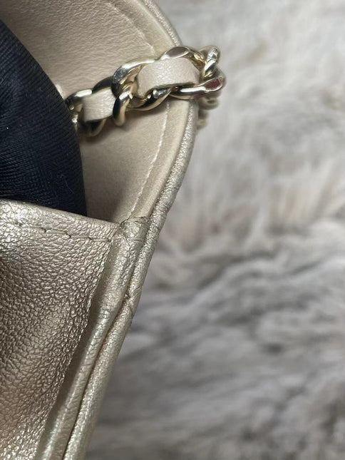 Sold Chanel Wallet on Chain WOC Gold Lambskin Leather