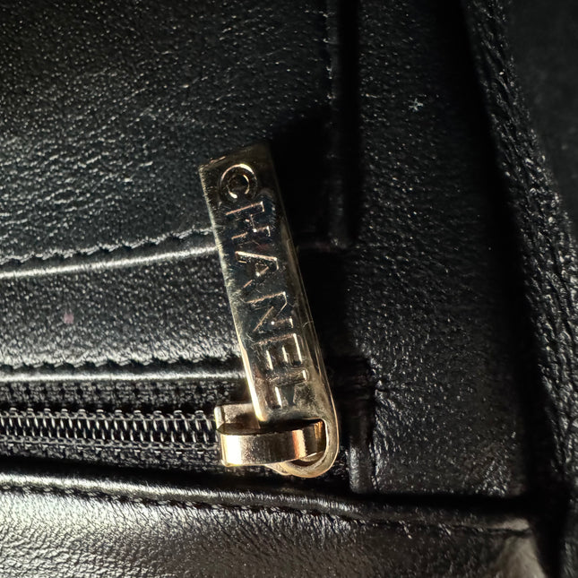 Chanel Classic Flap Rectangular Mini Black Lambskin Leather Gold Hardware