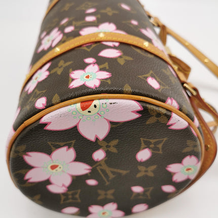 Louis Vuitton x Takashi Murakami Papillon 28 Cherry Blossom Monogram Handbag