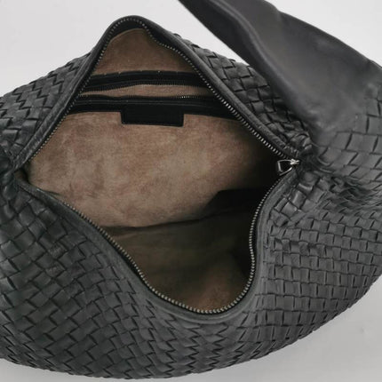 Bottega Veneta Belly Hobo Intrecciato Leather Black Large 55cm