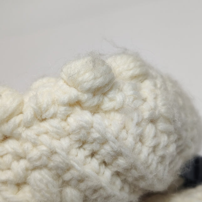 Fendi Baguette Bag White Crochet Knit Wool Pompom Shoulder Bag