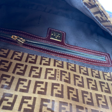 Sold FENDI Baguette Zucchini Print Patent Leather