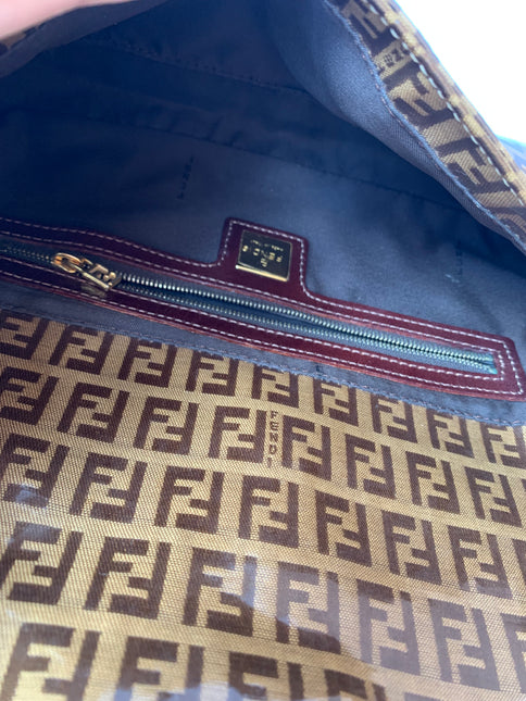 Sold FENDI Baguette Zucchini Print Patent Leather
