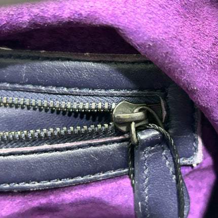 Bottega Veneta Belly Hobo Intrecciato Leather Navy Purple Inside 5077 Medium 40cm