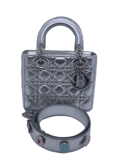 Sold Lady Dior ABCdior Small Silver Cannage Lambskin Handbag 29-MA-0157