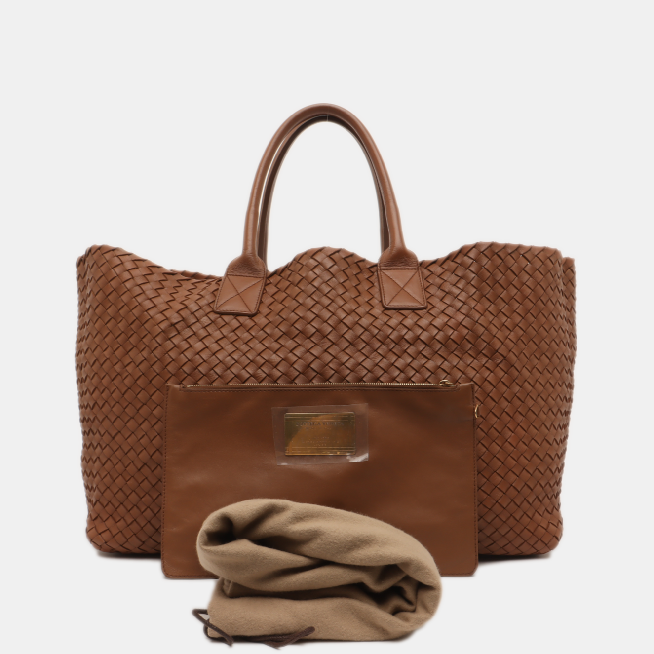 Bottega Veneta Cabat Large Intreccio Leather Tote Bag Milk Chocolate Brown 43cm-Luxbags