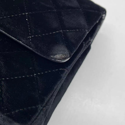 Chanel Classic Flap Medium Black Velvet Gold Hardware, 2014-2015