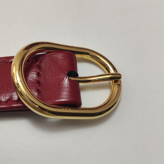Gucci Jackie 1961 Red Burgundy Leather Bag Small with Adjustable Strap Gold Piston Lock