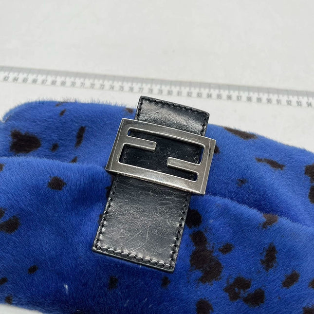 Sold Fendi Baguette Pony hair in leopard print Blue
