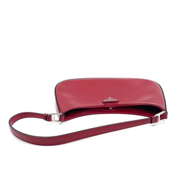 Prada Cleo Red Leather Shoulder Bag