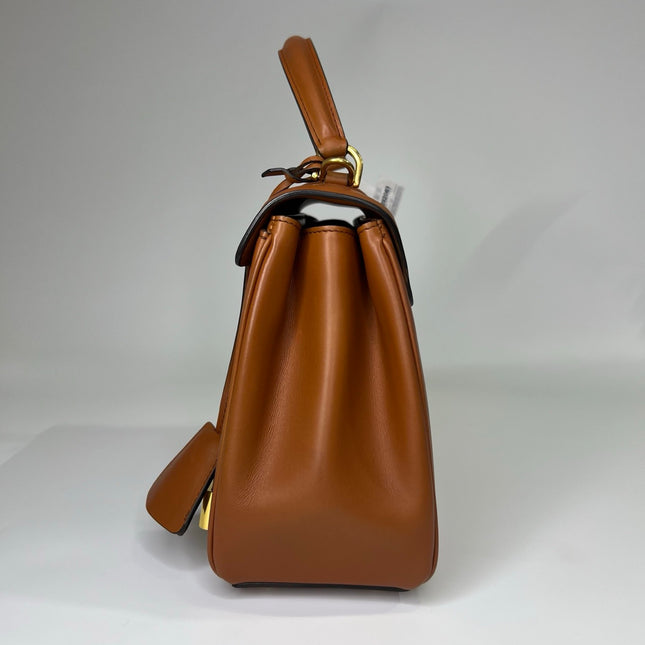 Celine 16 Bag Small Caramel Natural Tan Smooth Calfskin Leather