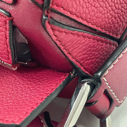Loewe Puzzle bag small raspberry pink leather