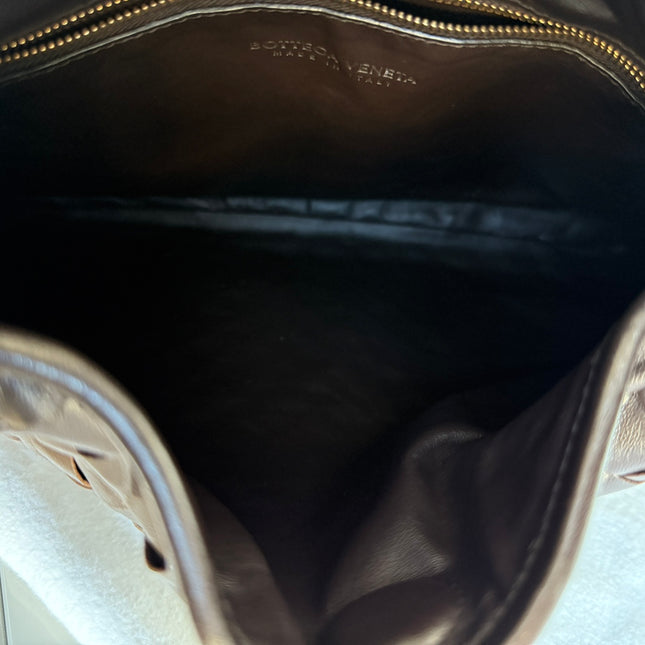 Bottega Veneta Hop Hobo Small Leather Chocolate Brown