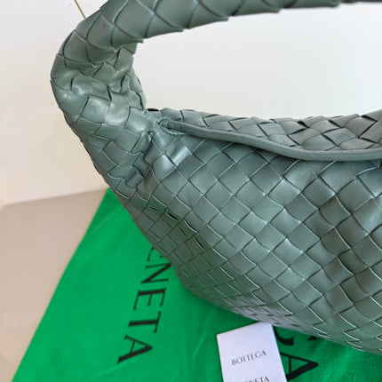 Bottega Veneta Hop Hobo Small Leather Aloe Vera Green