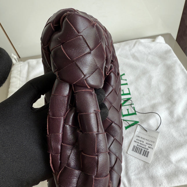 Bottega Veneta Jodie Mini Dark Burgundy Wine Leather