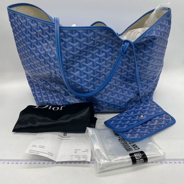Sold Goyard Saint Louis GM Tote Large Blue 2014