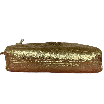 Sold Bottega Veneta Pouch Mini Gold Lambskin Leather