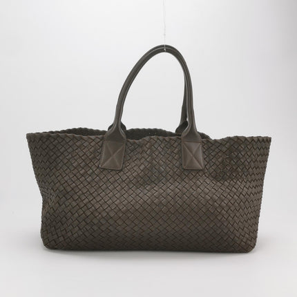 Bottega Veneta Cabat Tote Intreccio Leather Milk Chocolate Brown 40cm
