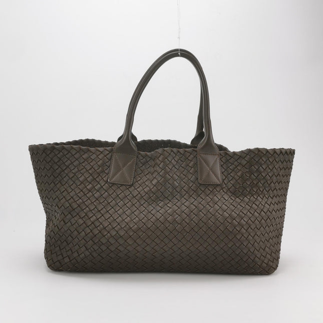 Bottega Veneta Cabat Tote Intreccio Leather Milk Chocolate Brown 40cm