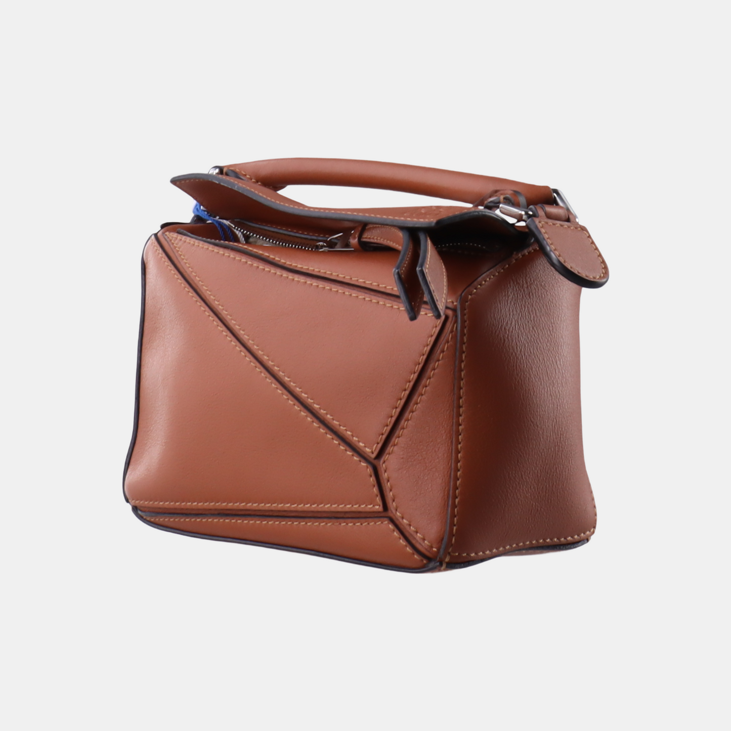 Loewe Puzzle Mini Caramel Tan Calfskin Leather Crossbody Bag