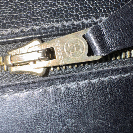 Hermès Kelly 32 Sellier Black Box Leather Gold Hardware with Strap