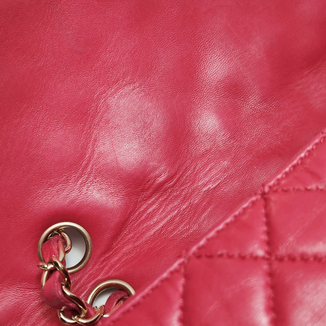Chanel Seasonal Flap Medium Pink Lambskin Leather Valentine's Heart Charms