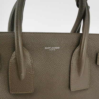 Sold Saint Laurent Sac De Jour Small Dark Green Leather Handbag