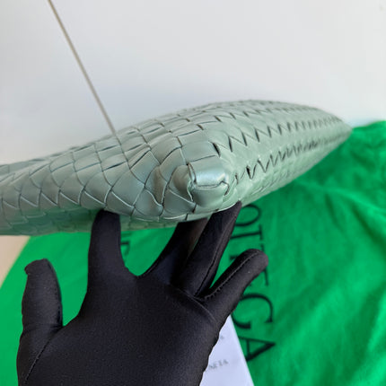 Bottega Veneta Hop Hobo Small Leather Aloe Vera Green