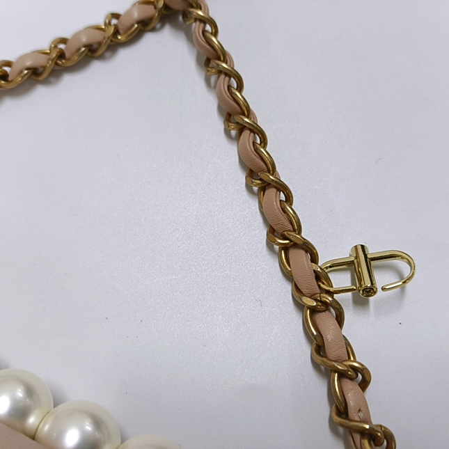 Chanel Classic Vertical Pearl Small Light Pink Flap Bag Gold Hardware