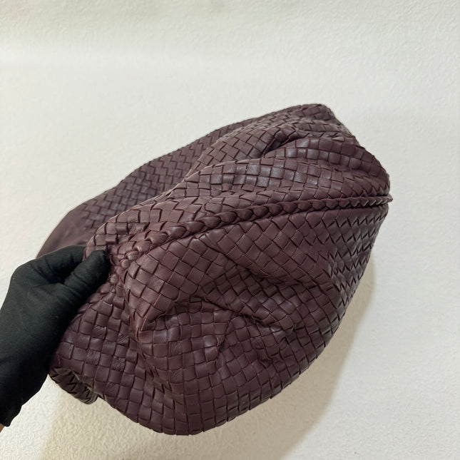 Sold Bottega Veneta Belly Hobo Intrecciato Burgundy Wine Large 50cm