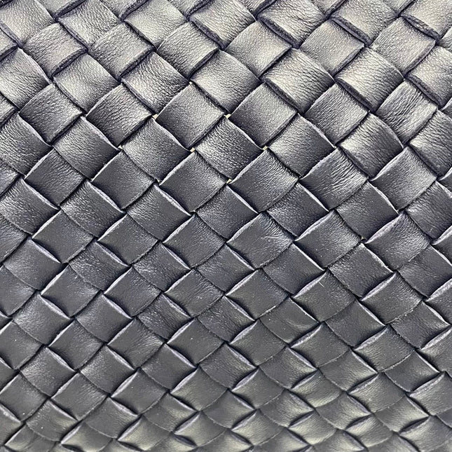 Bottega Veneta Cabat MM Intreccio Leather Tote Bag Navy 40cm