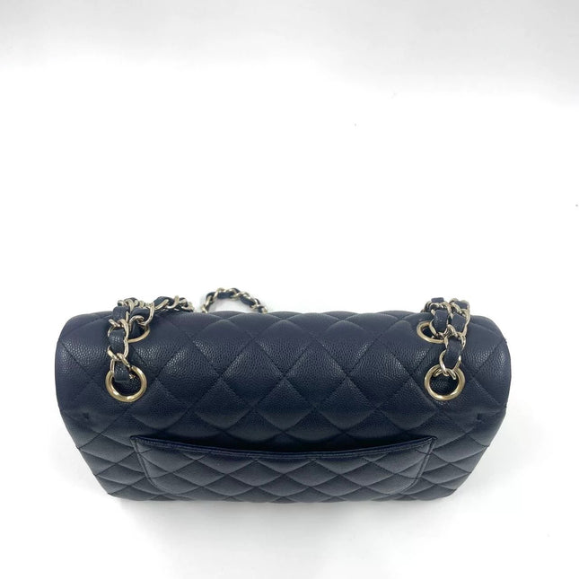 Chanel Classic Flap Small Navy Caviar Leather Gold Hardware, 2021