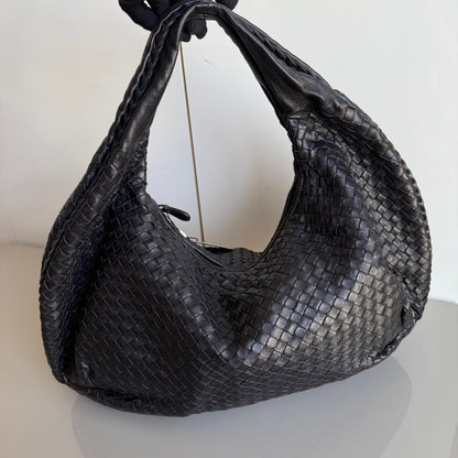 Bottega Veneta Belly Hobo Intrecciato Black Large 50cm