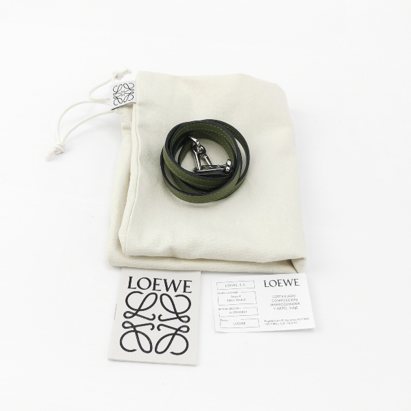 Sold Loewe Puzzle Mini Green Calfskin Leather Crossbody Bag