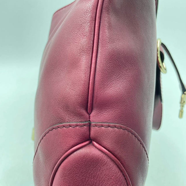 Sold Gucci Jackie 1961 Soft Medium Leather Bag Burgundy Red