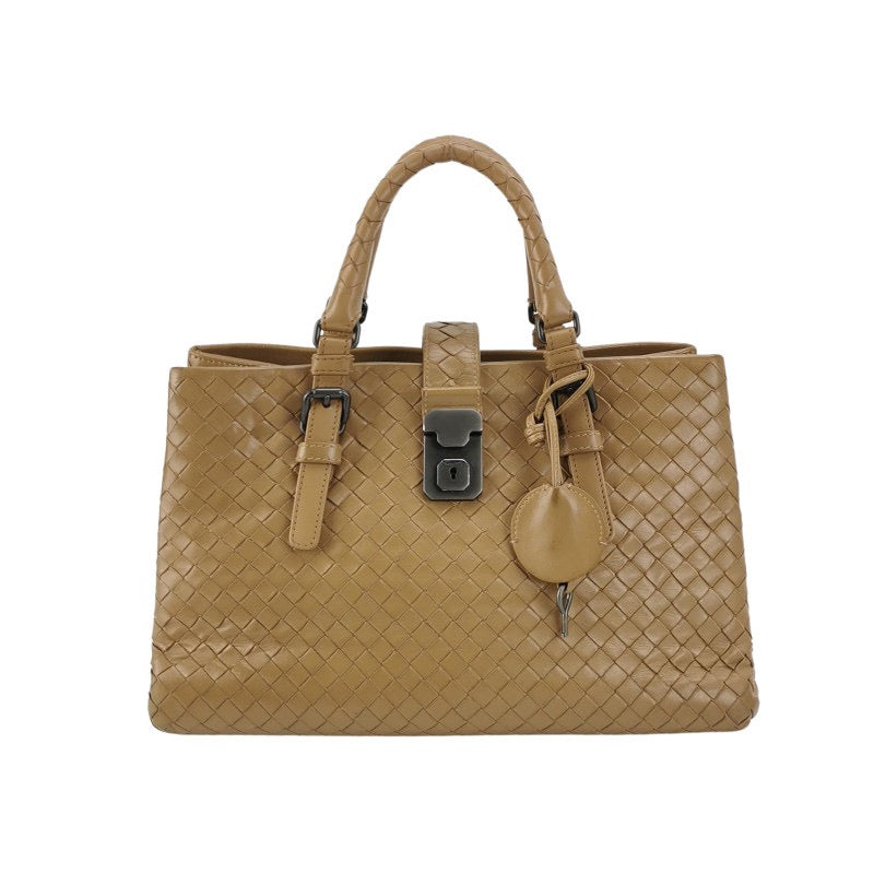 Bottega Veneta Roma Handbag Bag Intrecciato Nappa Leather Beige Large 35cm-Luxbags