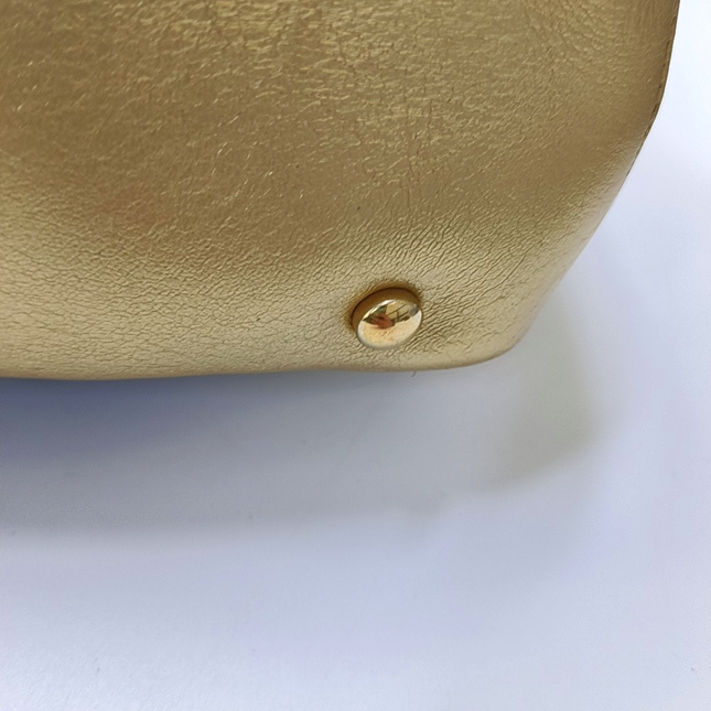 Chanel Camera Bag Chevron Stitching Black Gold Lambskin Leather Double Gold Chain, 2014